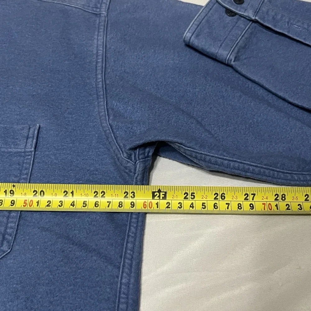 Vintage LL Bean Chamois Cloth Shirt Mens M Blue Cotton Made in USA